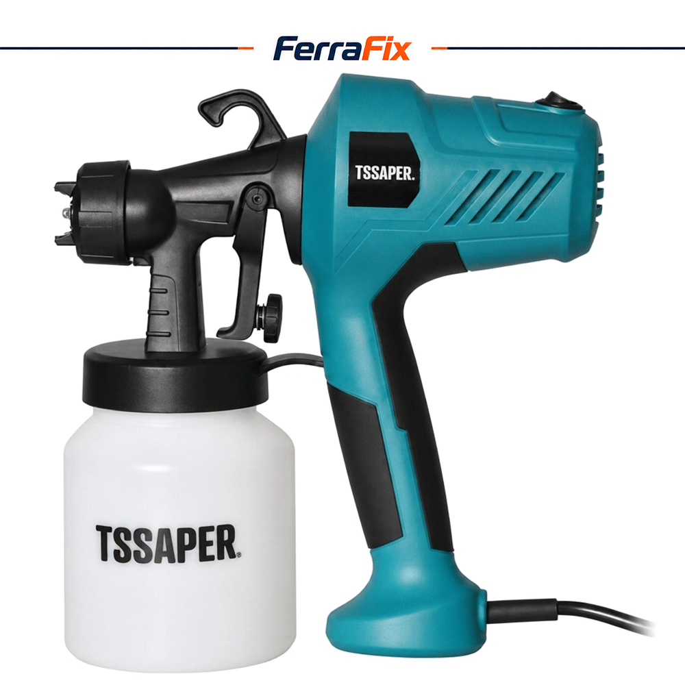 Pistola De Pintura Elétrica 600W Profissional - Pulverizador Tinta E Verniz - Bivolt 110V/220V