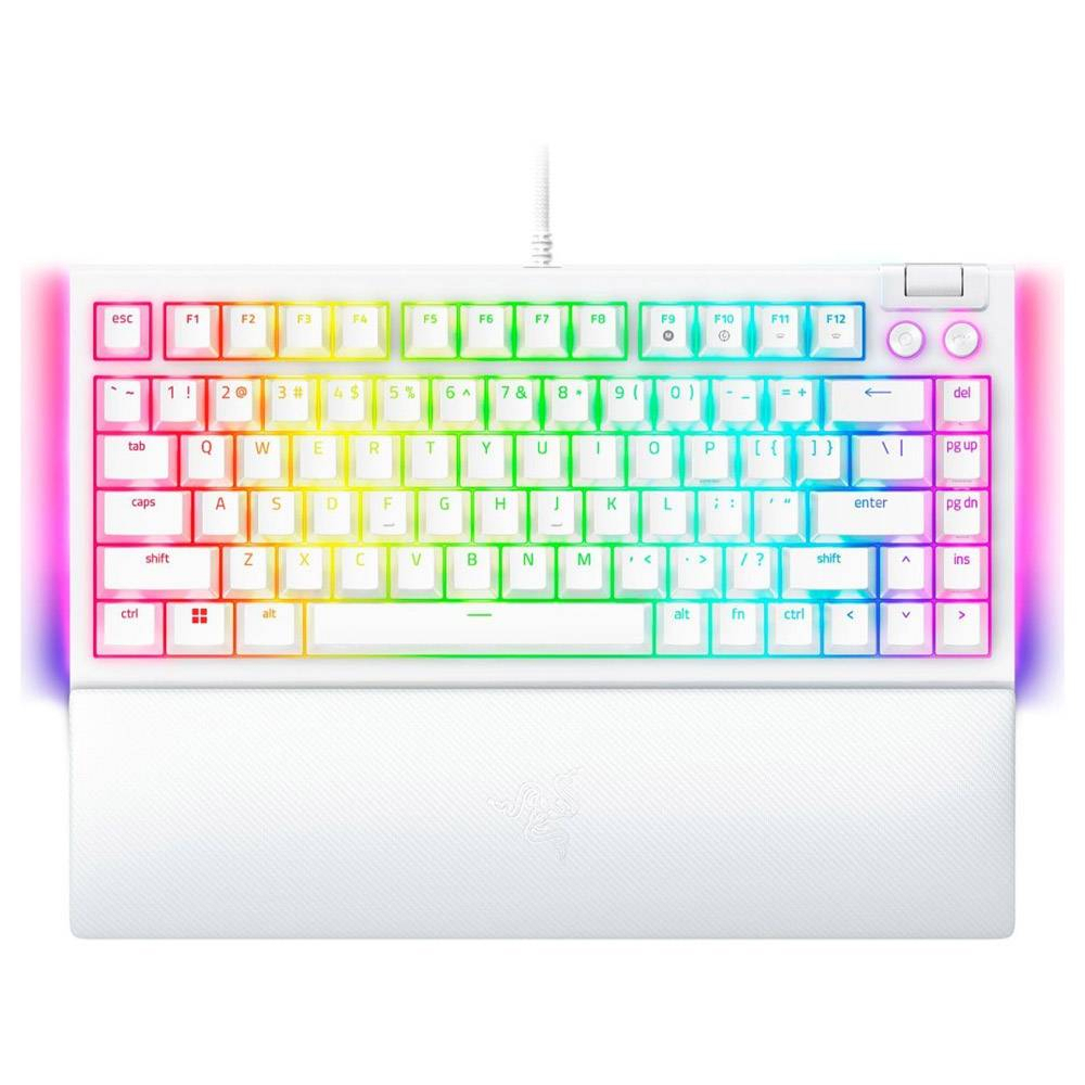Teclado Razer Mecânico Gamer BlackWidow V4 75% RGB e Rolo MF