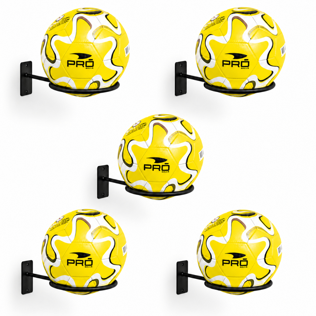 Kit 05 Suporte Bola Futebol Basquete Vôlei + Parafusos e Buchas Aço Reforçado 14x14cm