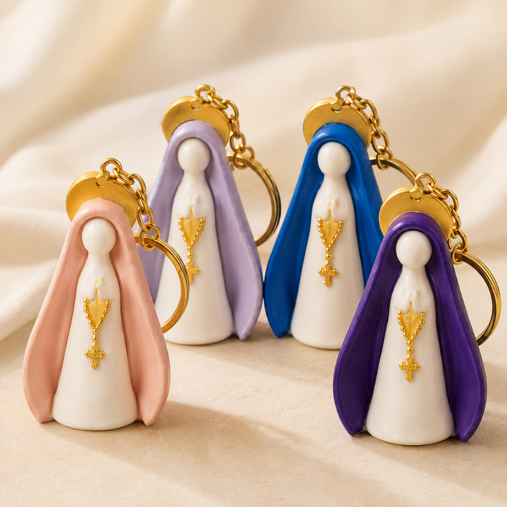 Chaveiro Nossa Senhora Aparecida Religioso Fé Proteção Presente Católico 3D 🙏 Impecável