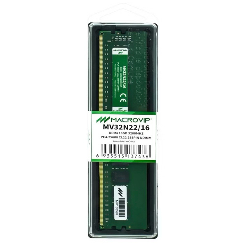 MEMORIA PC DDR4 16GB 3200MHZ MACROVIP MV32N22/16