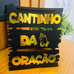 Quadro Decorativo | Placa Decorativa | CANTINHO DA ORAÇÃO