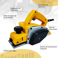 【 110V/220V】1680W Plaina Elétrica Industrial 800W Profissional Para Madeira.