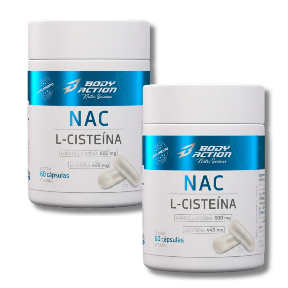 Kit 2x NAC L - Cisteína 60 Cápsulas Body Action