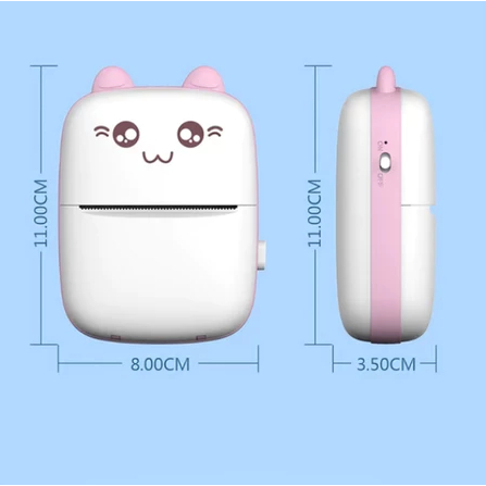 Mini Impressora Térmica Sem Fio Portátil Desenho Animado Foto Android/Ios LM COMERCIAL — imagem 2 de 2