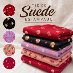 Tecido Malha Suede light 1,60 de largura Toque macio e Aveludado - Perfeito para Pijamas e roupinhas de bebê