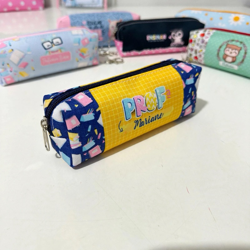 Estojo box slim personalizado | Dia dos Professores | Personalize com o nome | Presente professora