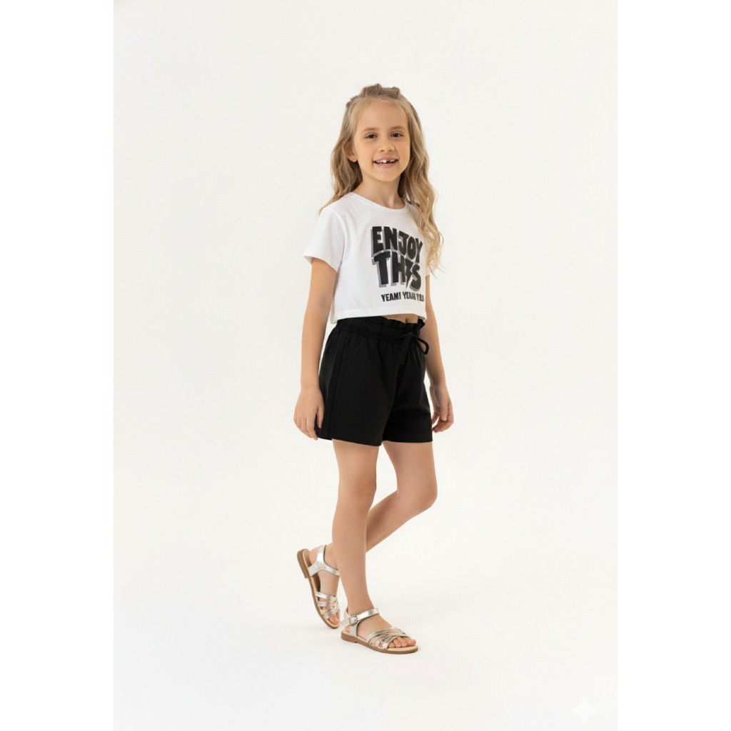 Conjunto Blusa e Short Infantil Guloseima