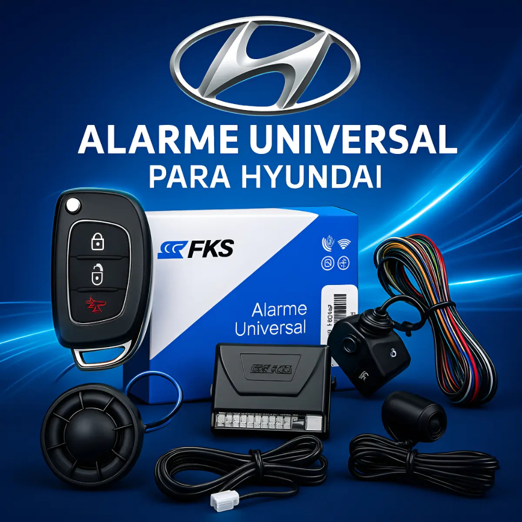 Alarme Com Chave Canivete Hb20 Hyundai Completo + Controle