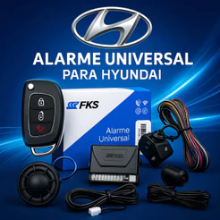 Alarme Com Chave Canivete Hb20 Hyundai Completo + Controle