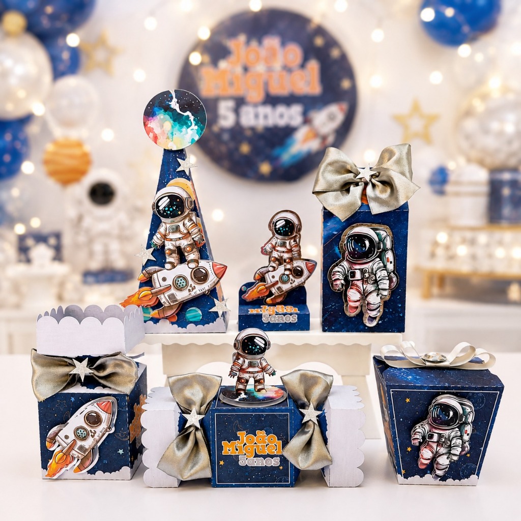Kit Personalizado Festa Infantil ASTRONAUTA MENINO Galáxia