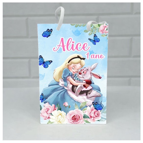 Sacolinha Personalizada Alice no País das Maravilhas  | Personalizados lembrancinhas mimos