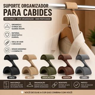 suporte cabide organizador roupas guarda-roupa closet arara armazenamento economia espaço acessório pendurar