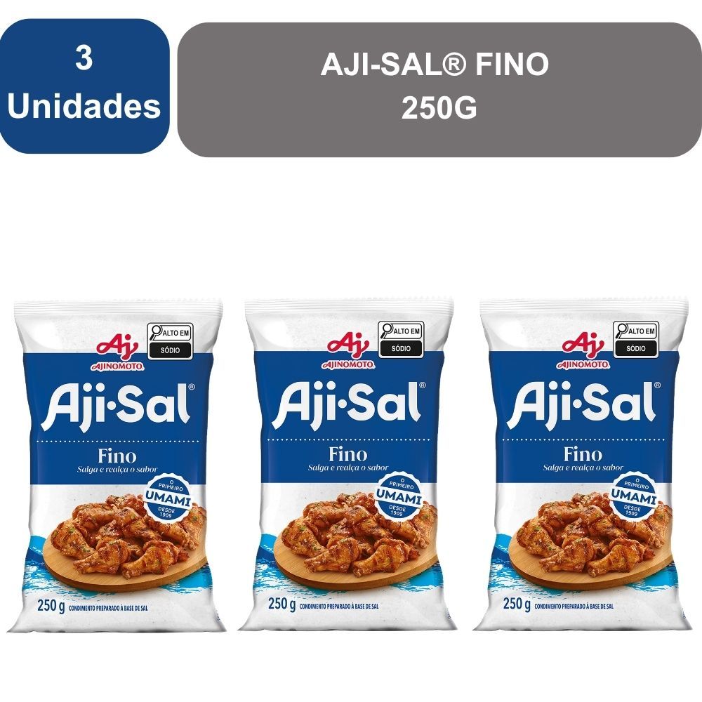 Kit 3 Unidades AJI-SAL® FINO 250G