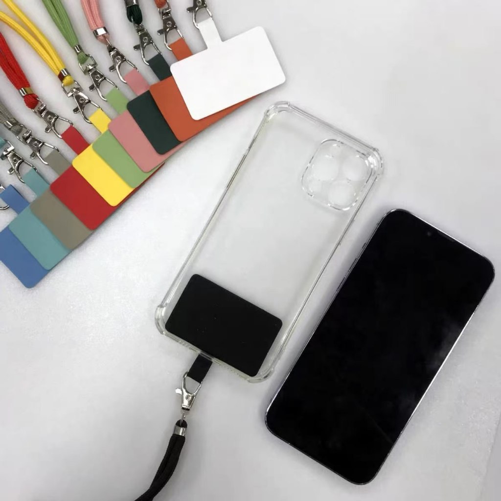 Cordão De Pescoço Ajustável para celular de suporte transparente ou colorido