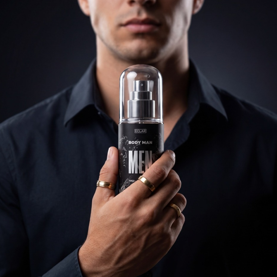 Kit Com 2 Body Splash Masculino Gold + Men 200ml Perfume Corporal Fresco Amadeirado Alta Fixação — imagem 2 de 2