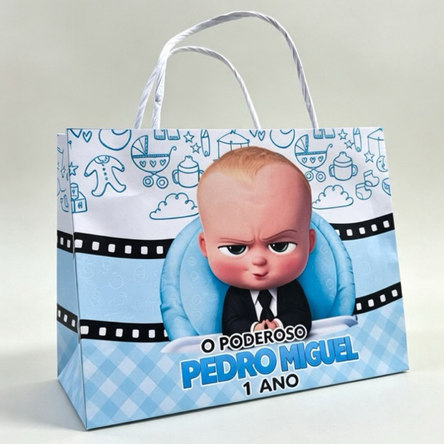 Kit Sacolinhas Personalizadas Festa Poderoso Chefinho Aniversário infantil