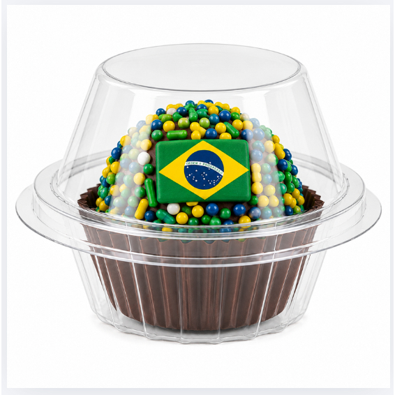 25~100 Embalagem Individual Candy Cup Para Doce Brigadeiro Beijinho Blister Tampa Bolha Cristal