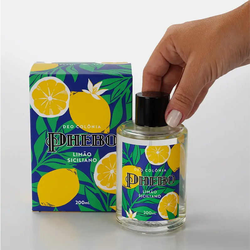 Deo Colônia Phebo Limão Siciliano 200ml – Fragrância Cítrica — imagem 2 de 2