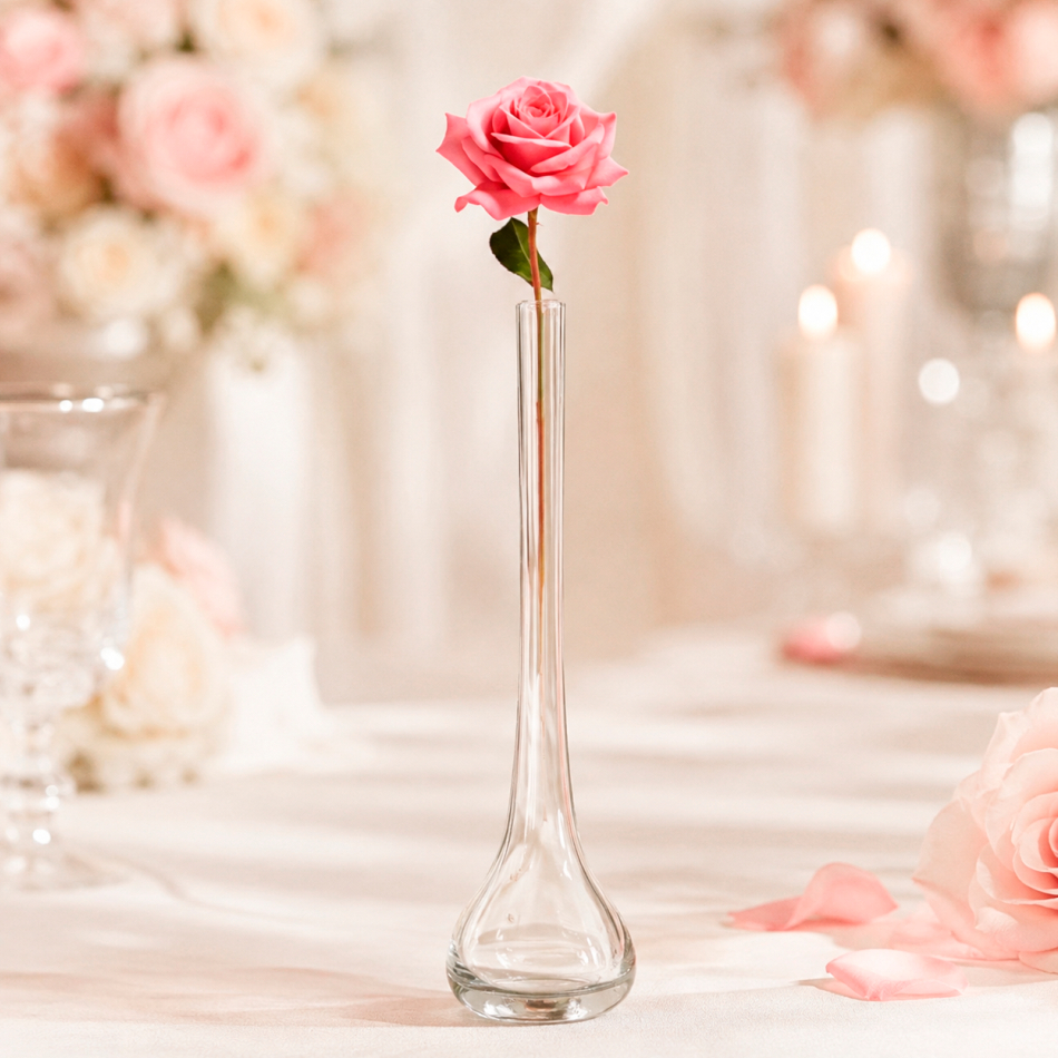 Vaso Solitário Decorativo 20cm Para Casamento Festas Chá De Bebê Decoração Mesa Evento 5 10 15 20 Ou 25 Unidades