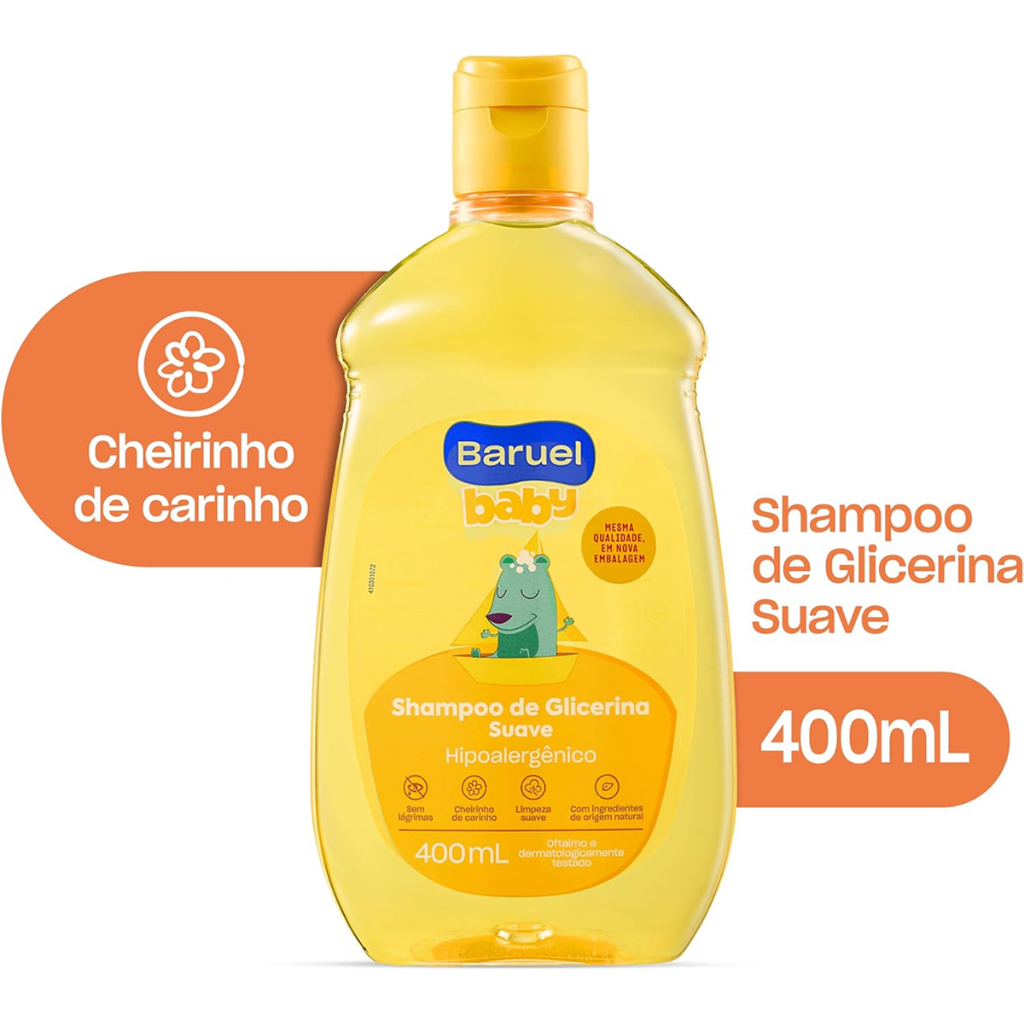 Kit Shampoo 400ml + Condicionador 210ml Baruel Baby Suave · foto 2