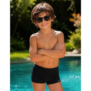 Sunga Boxer Infantil Juvenil Natação Menino Kids Box Banho Criança Bebê Praia Piscina Logo Estampada