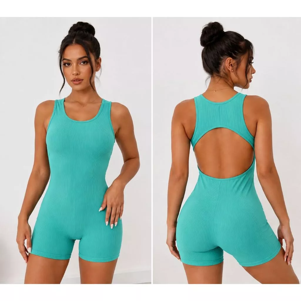 macaquinho fitness Academia Yoga feminino cores canelado academia costas abertas