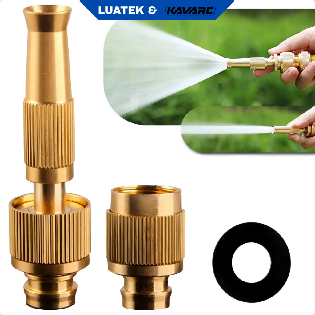 Conector de Mangueira LUATEK com Bico Regulável Engate Rápido Jato de Água para Lavar Carro Jardim LWJ-2310