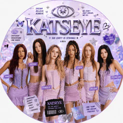Painel para Festa Sublimado Redondo Tema: Katseye