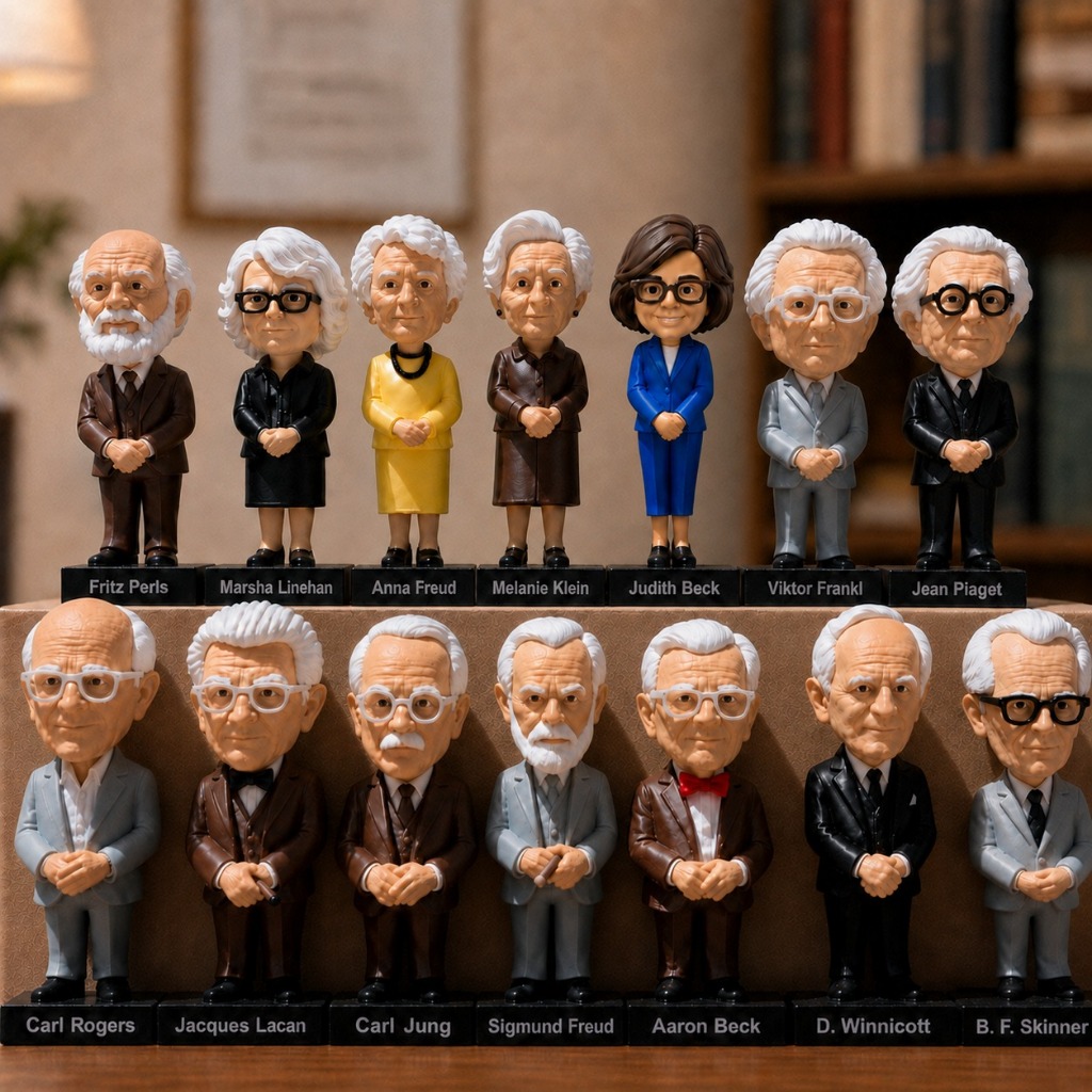 Bonecos Psicologia | Freud, Aaron Beck, Skinner, C Rogers, Carl Jung Winnicott Decoração Consultório