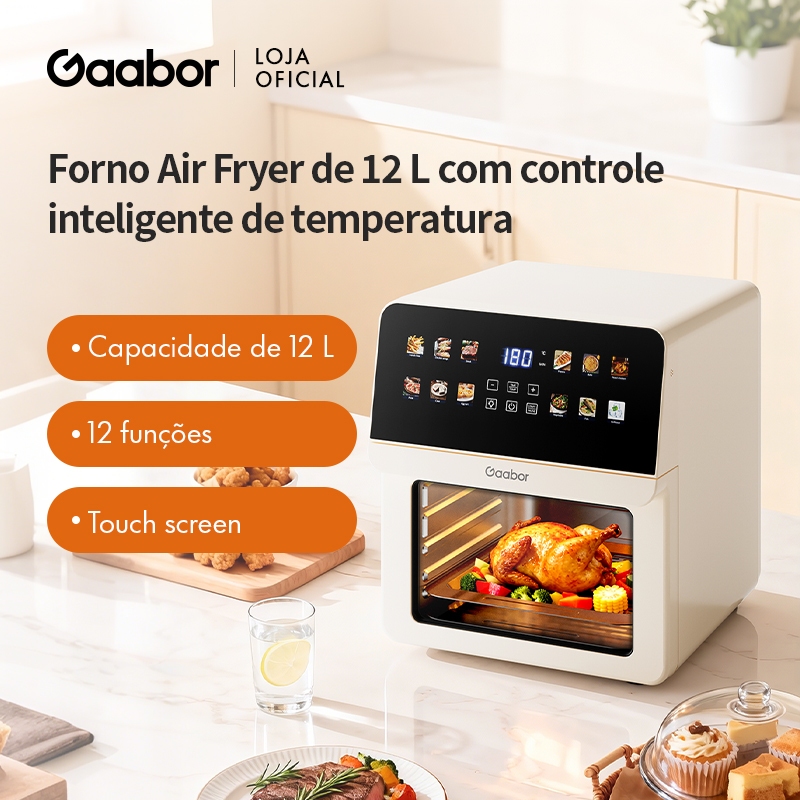 Gaabor Air Fryer Digital 12L Forno Elétrico Touch Sem Óleo Cor Branco Bivolt 127V/220V AF-120T02 · foto 2