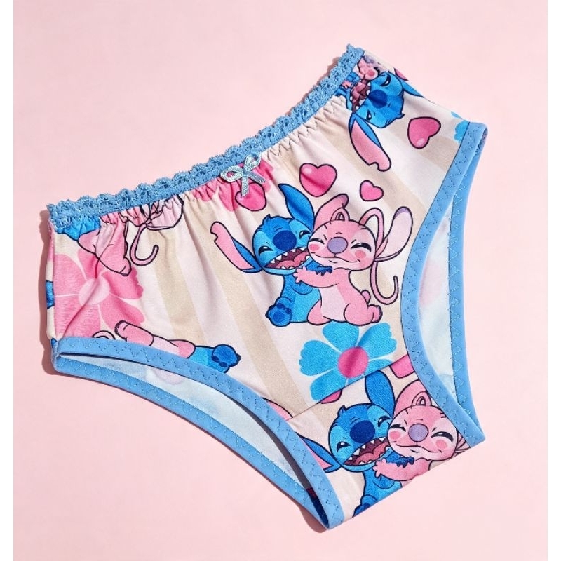 kit 5 Calcinhas Infantis para Meninas Estampadas forro de algodão Sortidas Ajuste perfeito