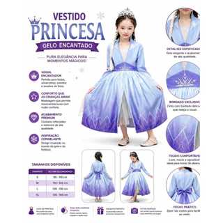 Vestido Elsa Frozen Romance Menina Princesa Fantasia Crianças Role Play Cosplay Traje Disney Halloween Aniversário
