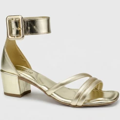 Saltinho Feminino Shekinah Sandália Salto Grosso Baixo Confortável Tirinhas Tendência Delicada