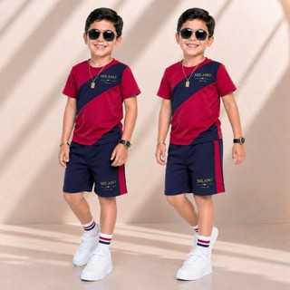 Conjunto Infantil Menino Lançamento - Camisa e Bermuda Veste (4 anos aos 14 anos)