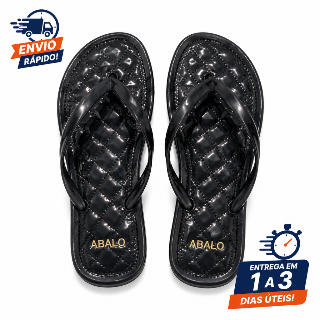Chinelo Feminino Rasteirinha de Dedo Macio Confortável Sandália Casual Leve Brilho Elegante 33 ao 40