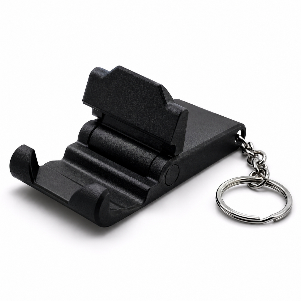 Chaveiro Suporte Celular Dobrável Portátil Universal Para Smartphone Mesa