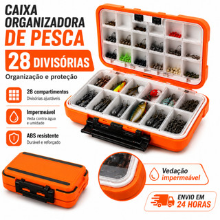 Caixa De Pesca Grande Capacidade 28 Grade Acessórios Artes Gancho Isca À Prova D'água Armazenamento De Alta-Envio em 24h