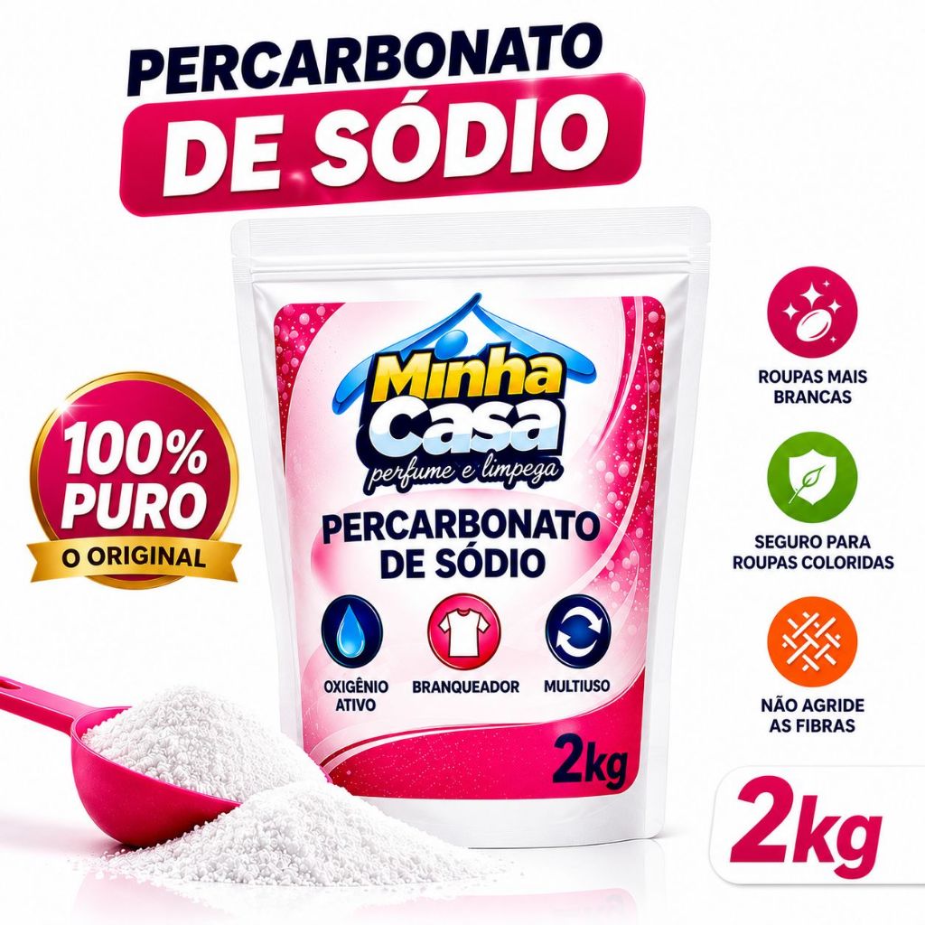Percarbonato de Sódio 100% Puro Tira Manchas Roupas Brancas e Coloridas