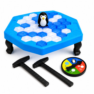 Jogo Martelo Quebra Gelo Pinguim Blocos Brinquedo Interativo Grande Diversão