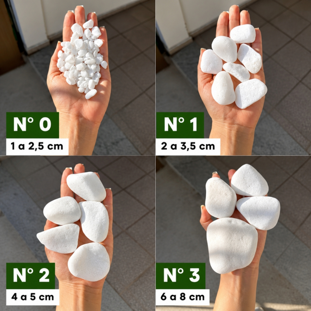 Pedra Dolomita Branca Seixo Decorativo 2kg/5kg/10kg/25kg - Ideal para Vasos, Jardins e Paisagismo