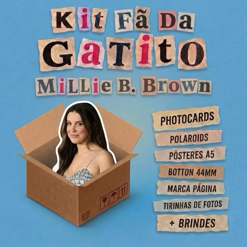KIT FANMADE GATITO MILLIE BOBBY BROWN - LEIA A DESCRIÇÃO