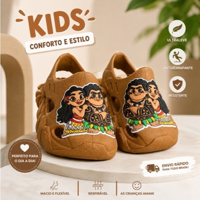 Sandalia Infantil Baby Menino Confortavel e Leve Para o Dia a Dia Papete Ajuste Facil Promoçao
