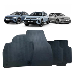 Jogo Tapete Borracha PVC Original Volkswagen Nivus Polo Tera