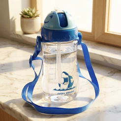 Garrafa Infantil 460ml Jacki Design Pimpolho Com Canudo Retrátil BPA Free Antivazamento