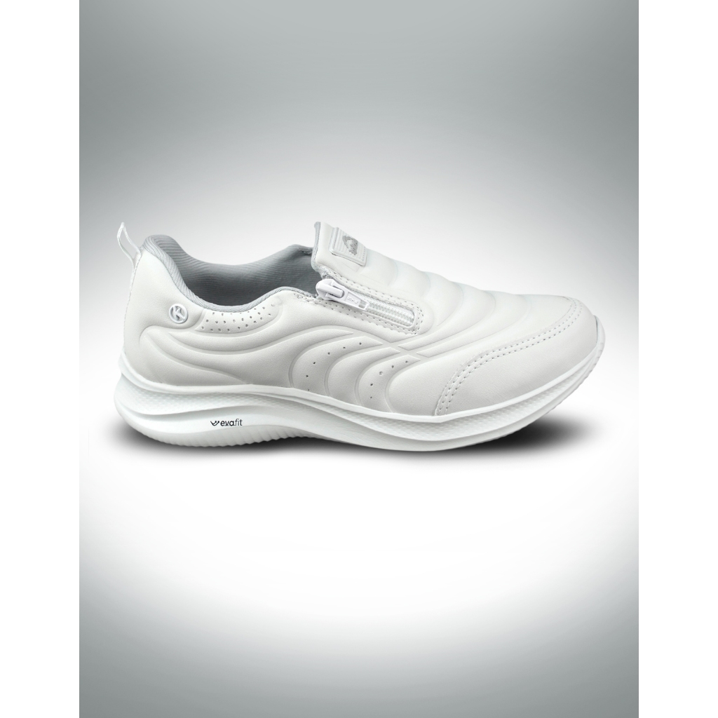 Tênis Feminino Esportivo Kolosh Básico Calce Fácil Zíper Treino Slip On