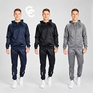 Kit 3 conjuntos Adulto 3 Jaqueta+3 Calça Moderno Chimpa Flanelado Bolsos Com Zíper nas Laterais