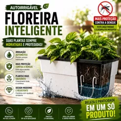 Jardineira Autoirrigável com Reservatório Vaso para Horta Temperos Plantas Flores Auto Irrigável
