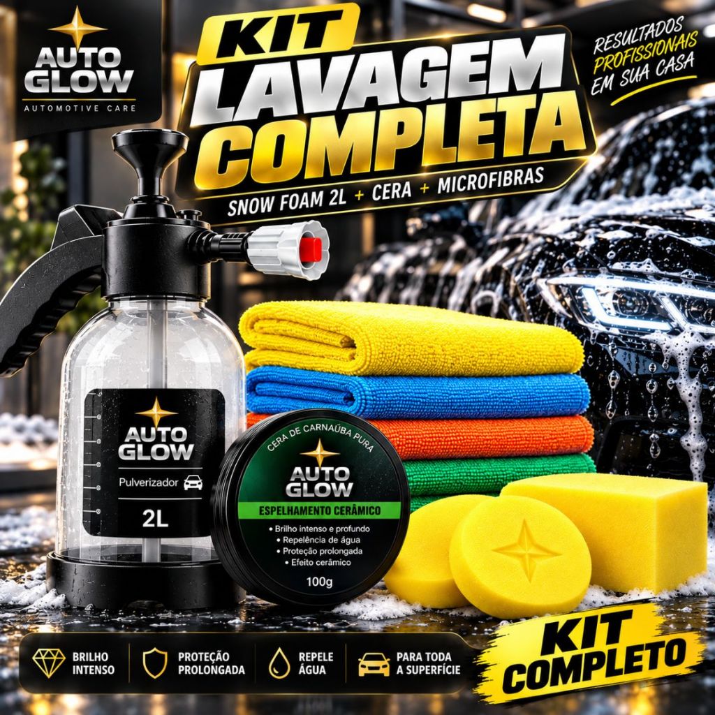 kit Pulverizador automotivo SnowFoam Borrifador multiuso profissional Lavadora Espuma Manual 2Litros