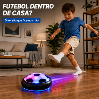 Bola Flutuante com Luz Hover Ball Futebol Hoverball Brinquedo Divertido Interativo Desliza
